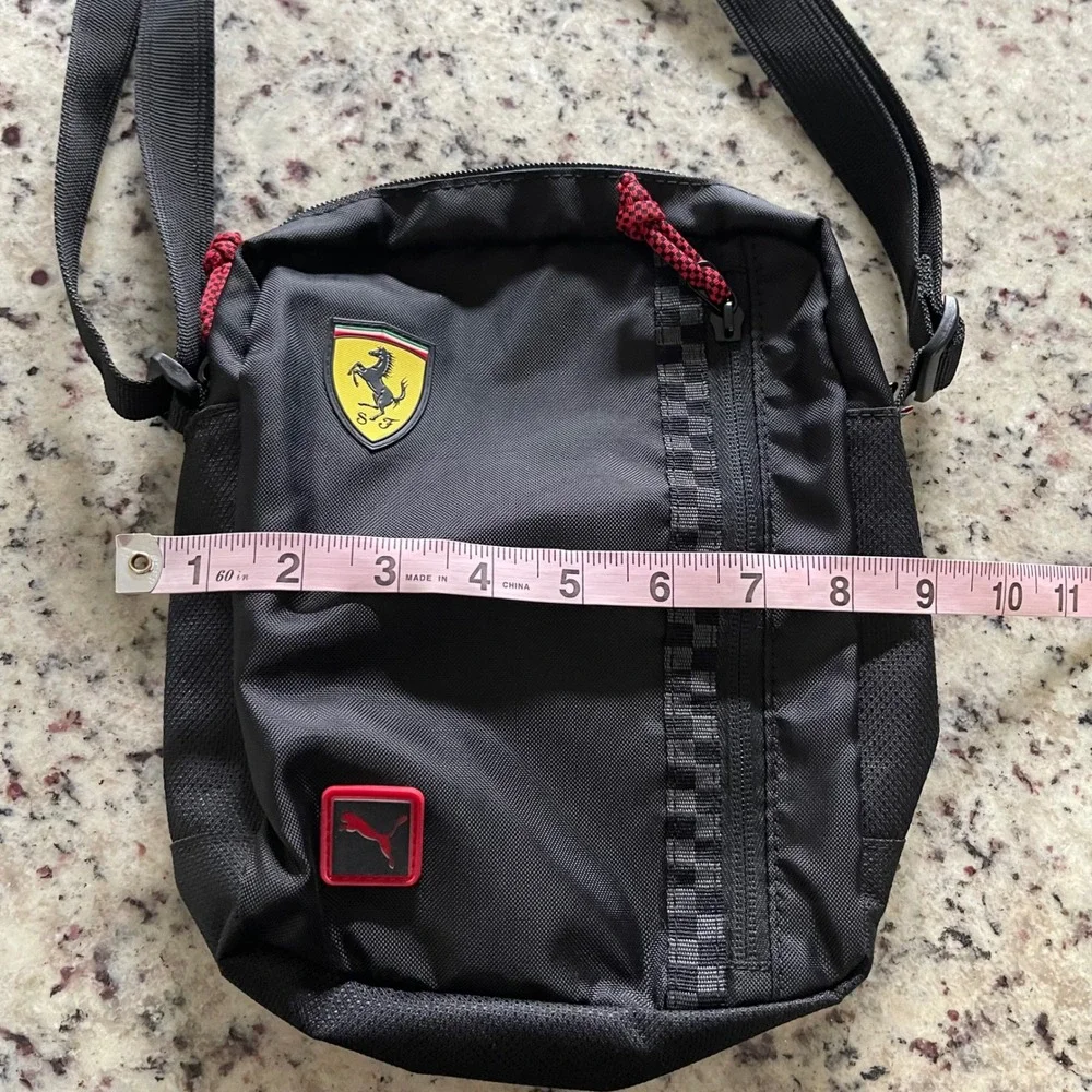 Puma Ferrari Crossbody Bag Mens Small Black Racing Aesthetic Scuderia Messenger